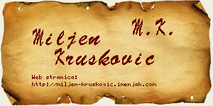 Miljen Krušković vizit kartica